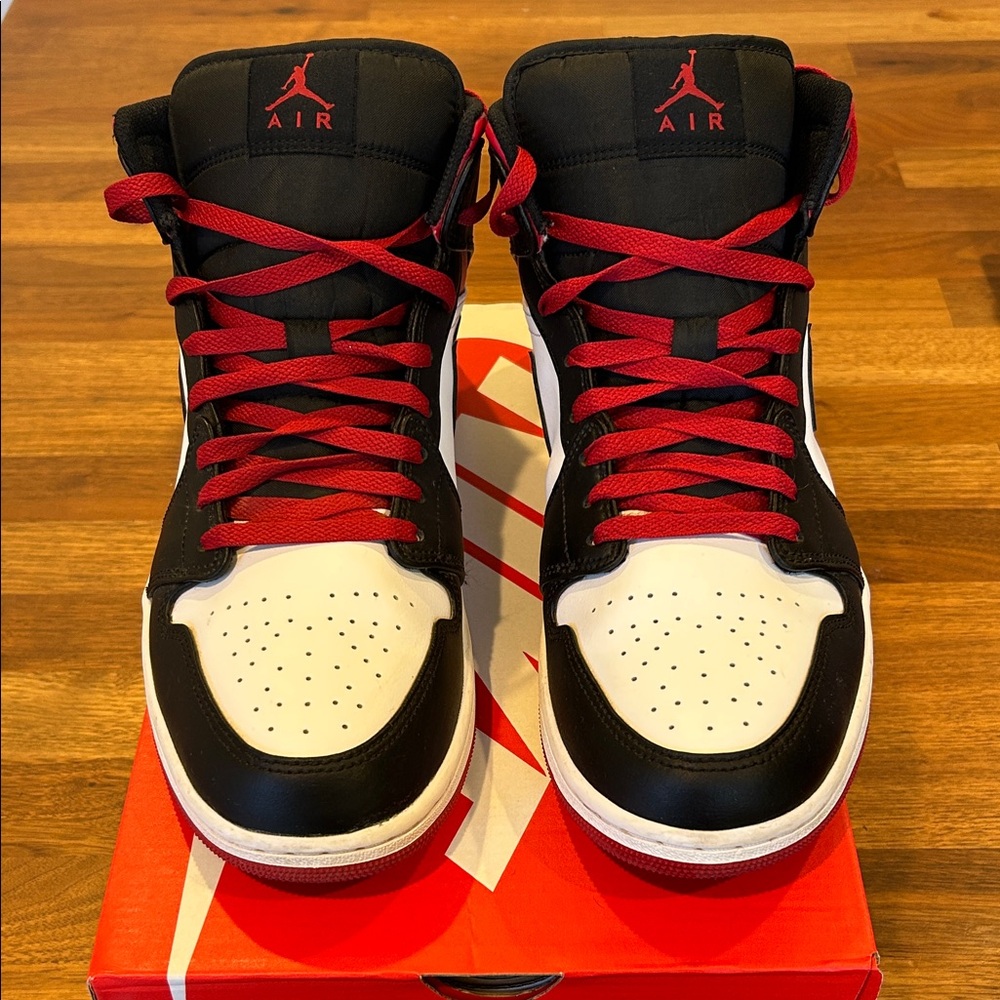 Nike Air Jordan 1 Black and Red Sneakers